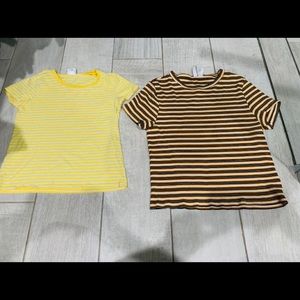 Two Striped H&M and Tillys Tees